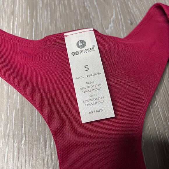 NWT 90 Degree By Reflex Lux Active Tennis Dress in Beet Red Sz S - Picture 6 of 9